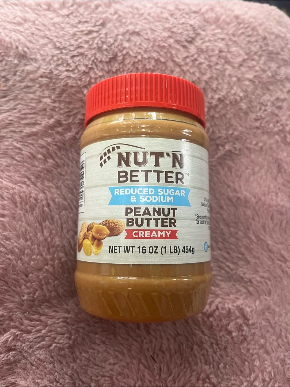 Creamy Peanut Butter - Reduced Sugar & Sodium, Red Lid